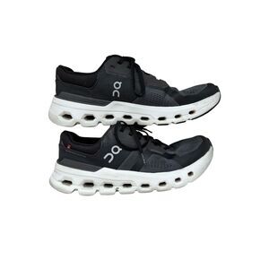 On Mens Eclipse Black Cloudrunner 2 Lace Up Athletic Running Sneakers Size 10.5